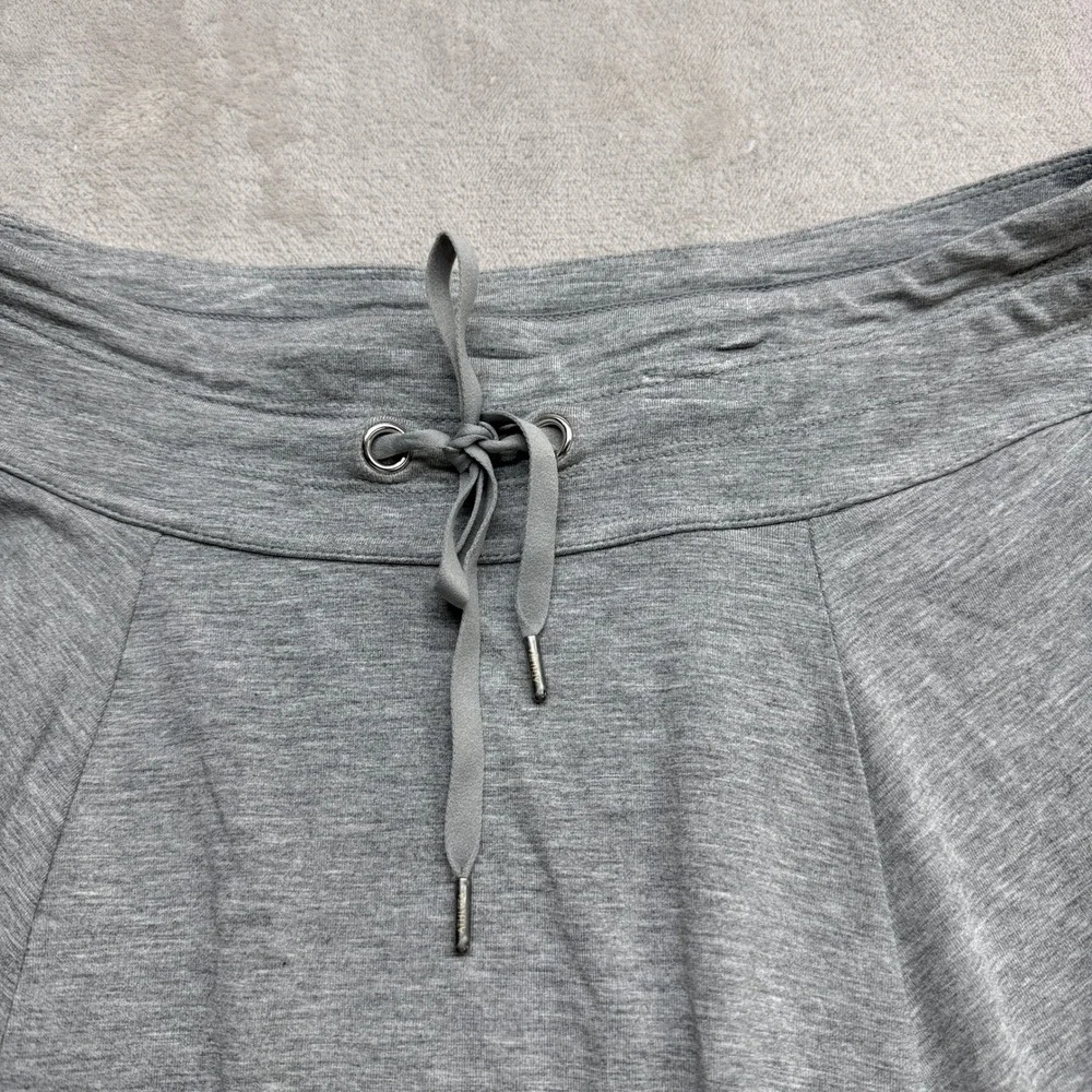 Athleta High Low Maxi Skirt Womens Small Gray Drawstring Jersey Knit Flowy Boho